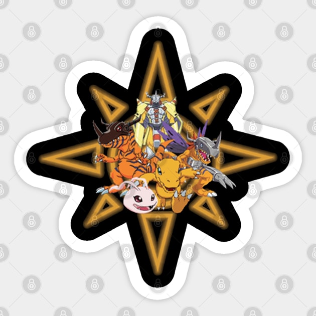 Agumon digivolution Sticker by Nykos